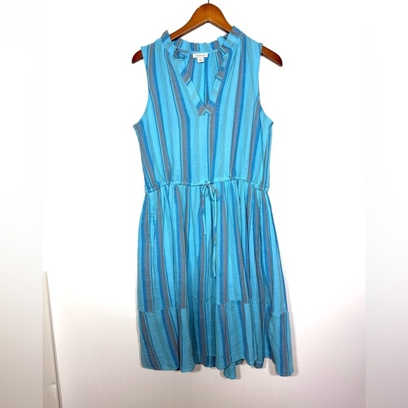 Sundance Adley Striped Gauzy Cotton Dress - Picture 4 of 8
